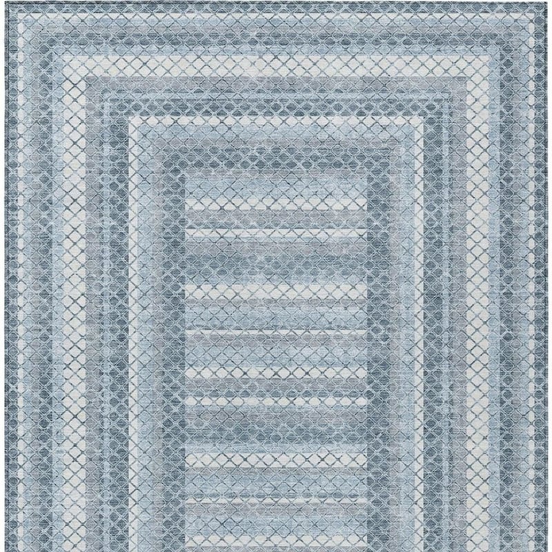 HomeRoots Geometric Transitional Rectangle Outdoor Rug