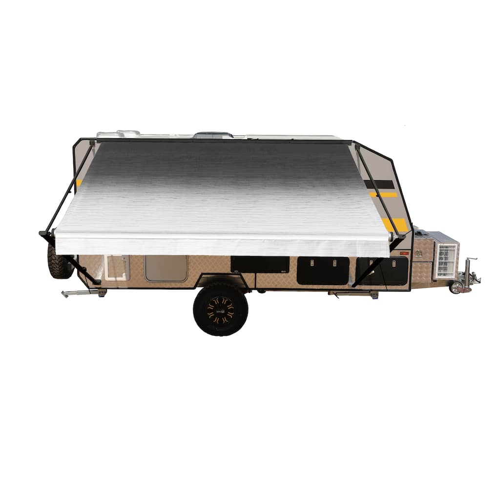 ALEKO Retractable 16 X 8 ft RV Awning or Patio Canopy Black Fade