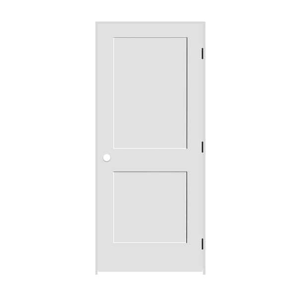 Trimlite 2268138 8402lh1d4916 26 By 80 Shaker 2 Panel Left Handed Interior Pre Hung Passage Door With Black Hinges And