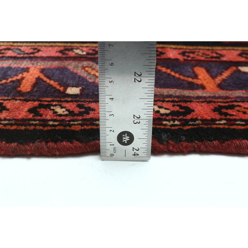 ECARPETGALLERY Hand-knotted Anadol Dark Red Wool Rug - 3'7 x 9'7