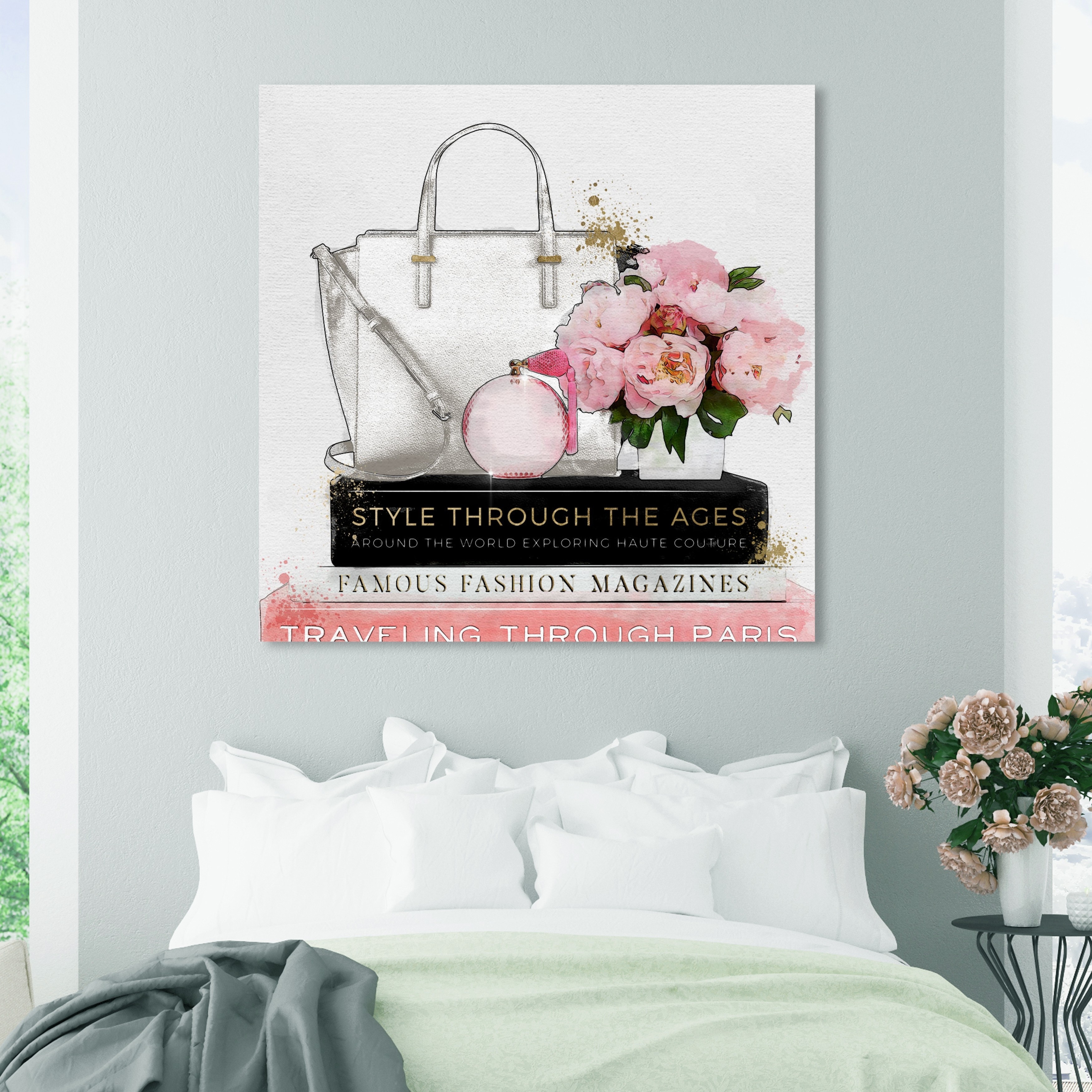 Oliver Gal 'Xoxo Simple Kiss Gold' Fashion and Glam Wall Art Canvas Print  Lips - Gold, Gray - Bed Bath & Beyond - 32478810