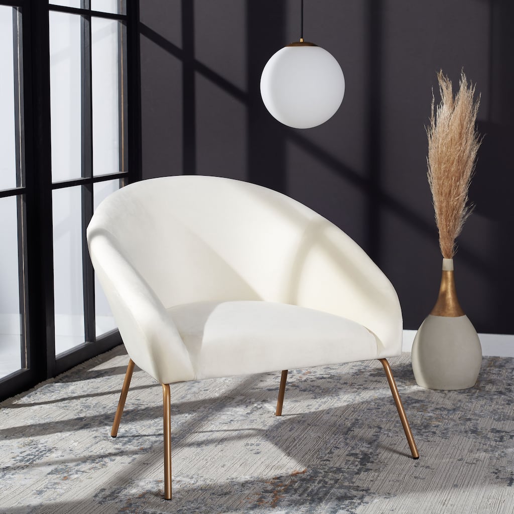 SAFAVIEH Made Glam Velvet Accent Chair - 32.3" W x 29.5" L x 30" H - 32Wx30Dx30H