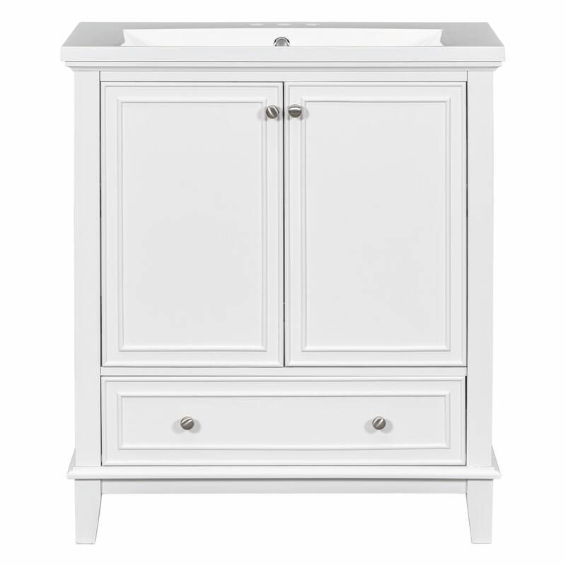 30" Bathroom Vanity Base Cabinet with Doors and Drawer