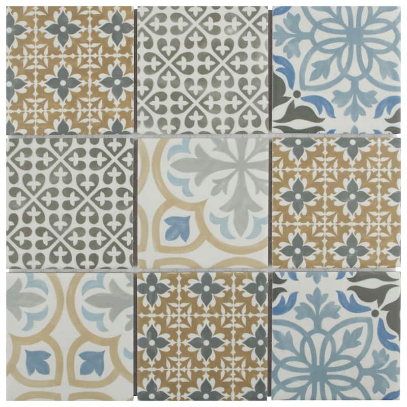 Merola Tile Porto 11-3/4" x 11-3/4" Porcelain Mosaic Floor and Wall Tile