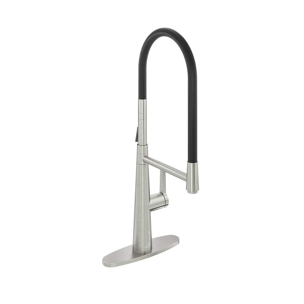 Single-Handle Standard Kitchen Faucet in Brushed Nickel