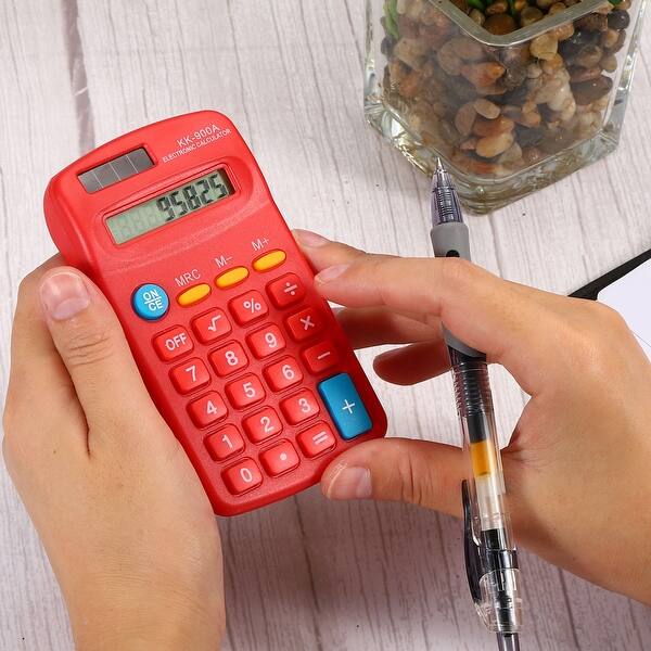 2Pcs Small Pocket Calculator 8 Digit Display Office Handheld
