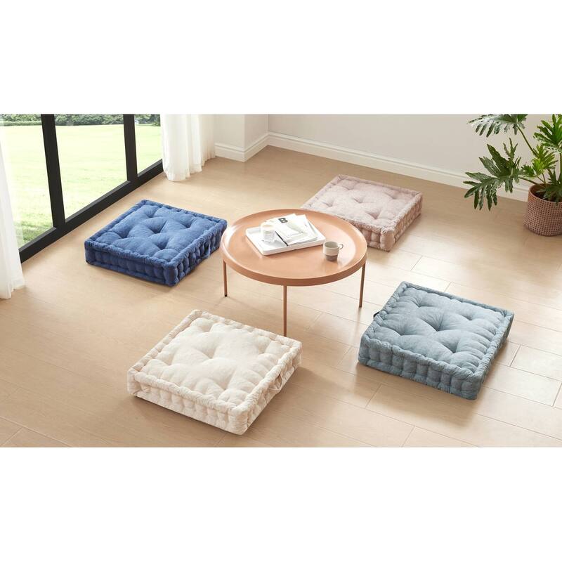 Intelligent Design Azza Poly Chenille Square Floor Pillow Cushion