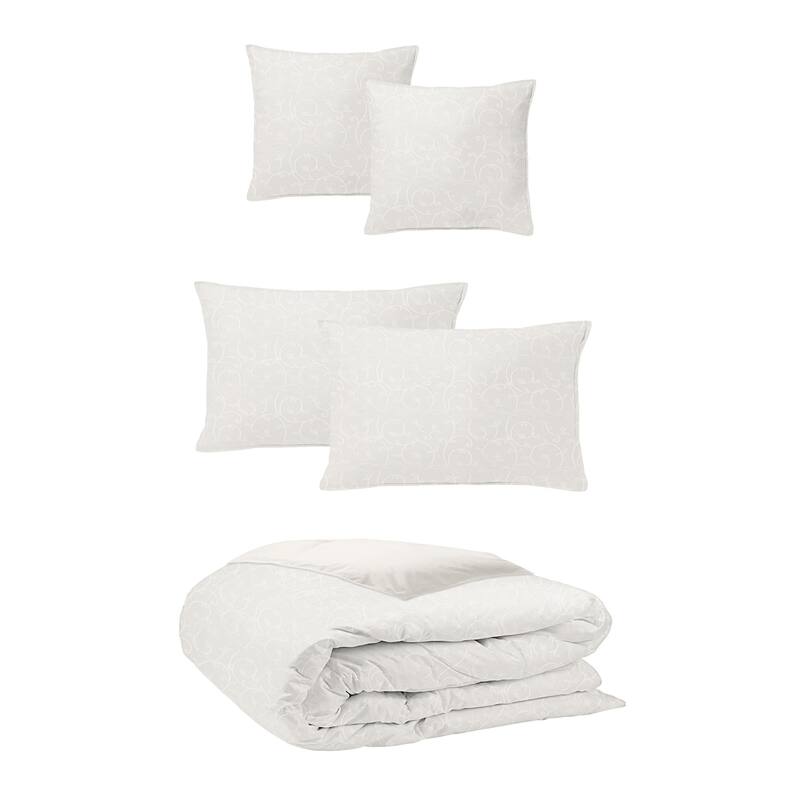 Marlene Alabaster Twin Comforter & 1 Sham Set, plus 1 bonus cushion
