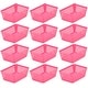 preview thumbnail 7 of 8, 12-Pack Plastic Storage Baskets for Office Drawer, Classroom Desk Pink