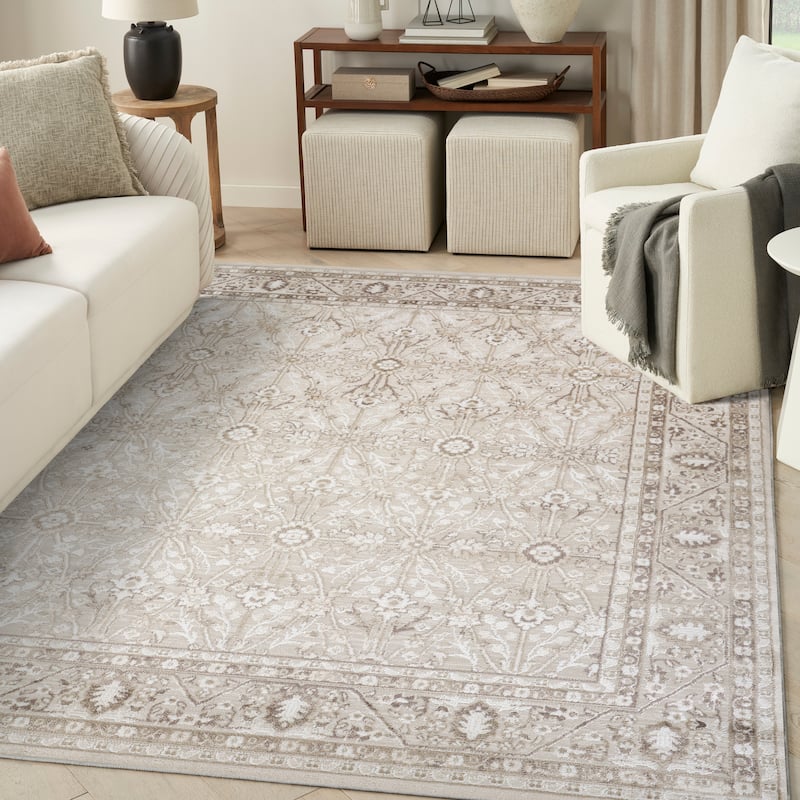Nourison Dekor Indoor only Persian Area Rug - Ivory/Brown - 7'10" x 9'10"