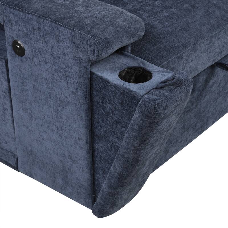 Harper&Bright Designs L-shaped Padded Modular Sofa with Storage Space