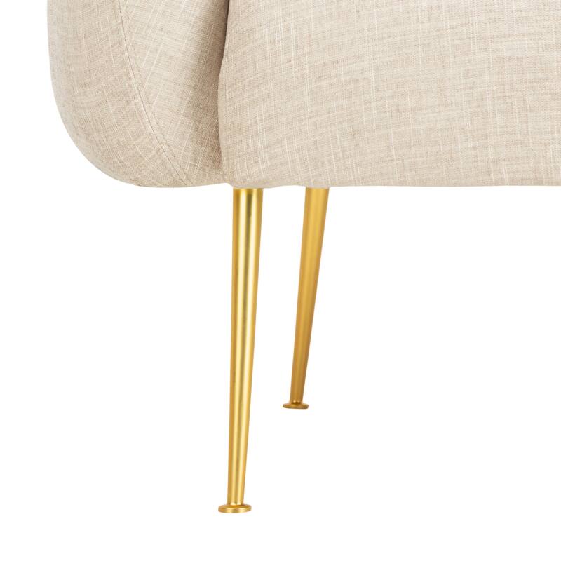 SAFAVIEH Couture Griseldis Stone Polyester Blend Accent Chair - 33" W x 30" D x 29" H - 33Wx30Dx29H