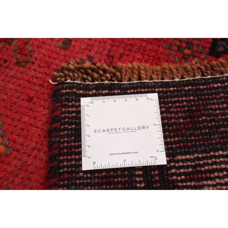 ECARPETGALLERY Hand-knotted Melis Vintage Red Wool Rug - 3'11 x 14'1