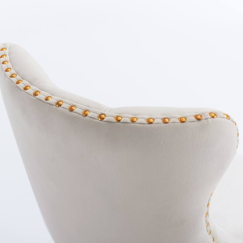 GDF Studio - Riveton Modern Swivel Velvet Upholstered Bar Stools with Tufted Back (Set of 2)