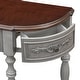 preview thumbnail 12 of 42, Vintage Curved Console Table Sofa Table Entryway Table with 4 Drawers and Bottom Shelf