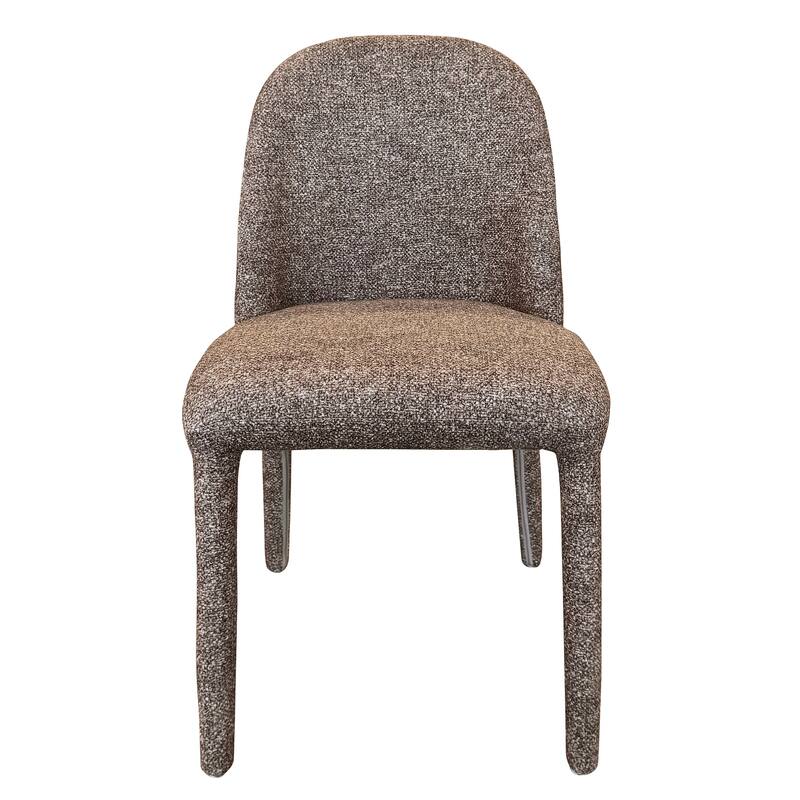 Modern Fabric and Metal Dining Chair, Set of 2