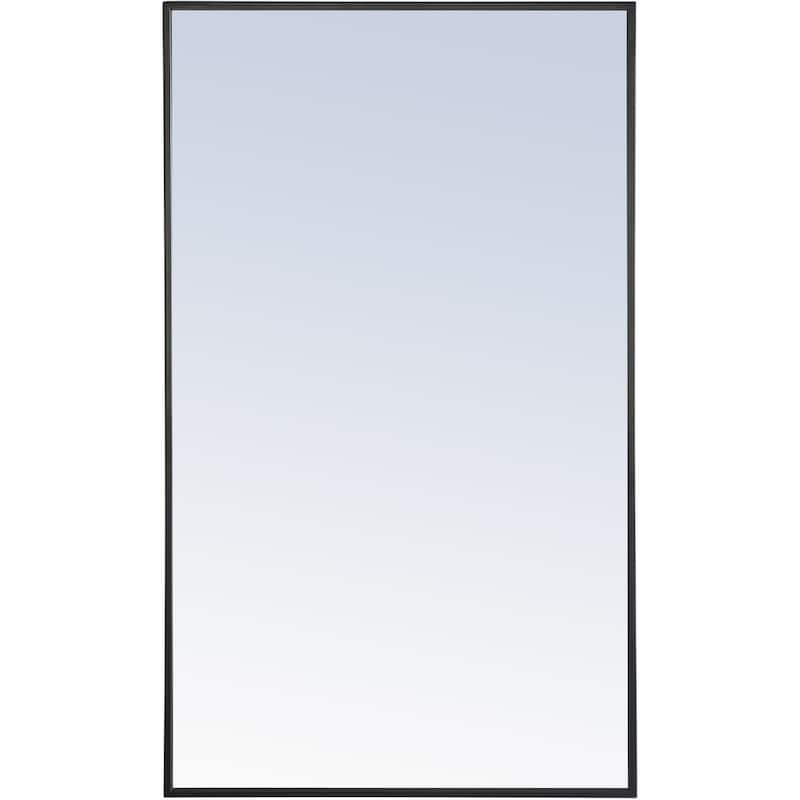 Elegant Lighting Eternity 40"x 24" Rectangular Metal Framed Wall - Black