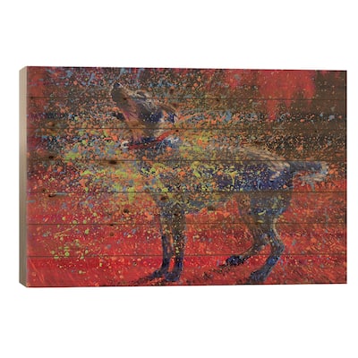 Ocean Spray Print On Wood by Iris Scott - Multi-Color