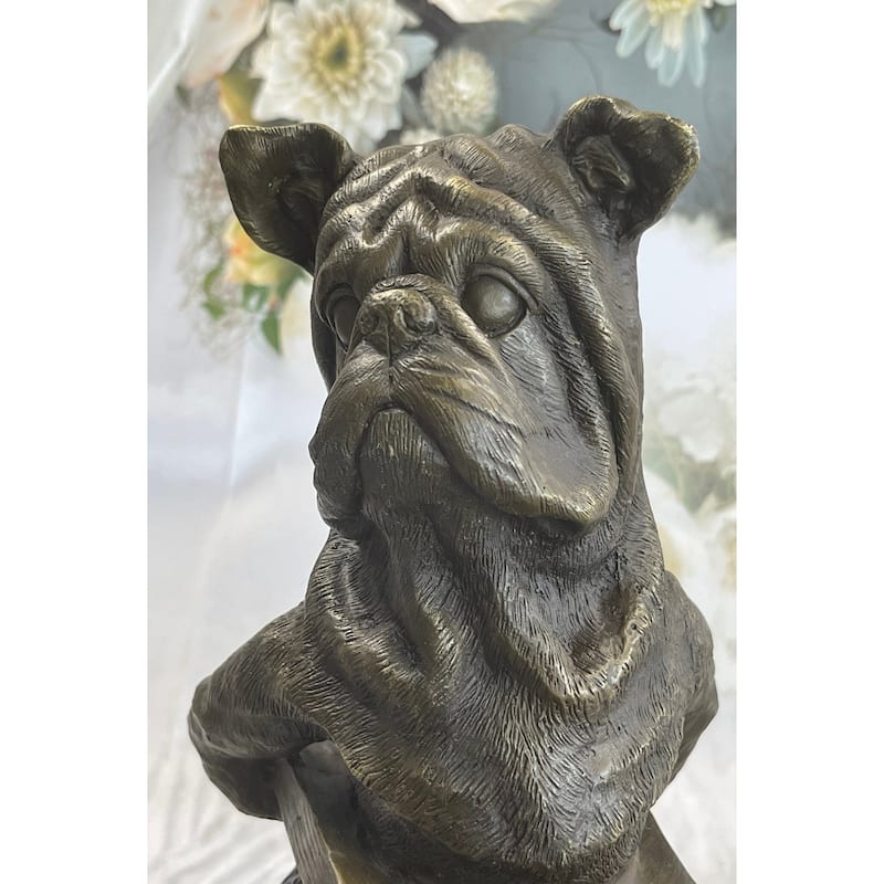English Imitative BullImitative dog Pushing Wheelbarrow Bronze Planter Dish Sculpture Figure 12 Inches X 12 Inches