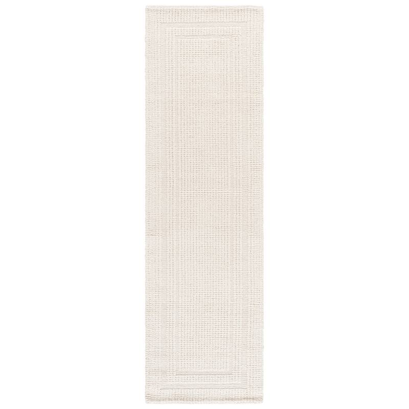 SAFAVIEH Handmade Natura Ausma Wool Rug - 2'3" x 8' Runner - Ivory