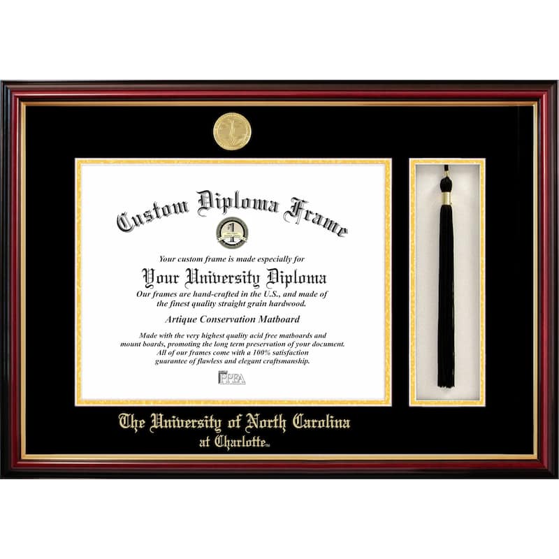 University of North Carolina, Charlotte 14w x 11h Tassel Box and Diploma Frame