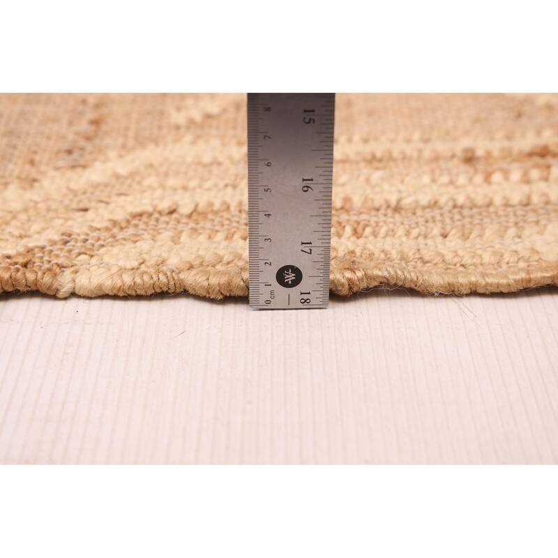 ECARPETGALLERY Flat-Weave Palas Denizli Tan Jute Kilim - 5'7 x 7'6