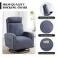 preview thumbnail 22 of 23, HOMYKA Swivel Glider Rocker Accent Chair for Nursery with Side Pocket Set of 2