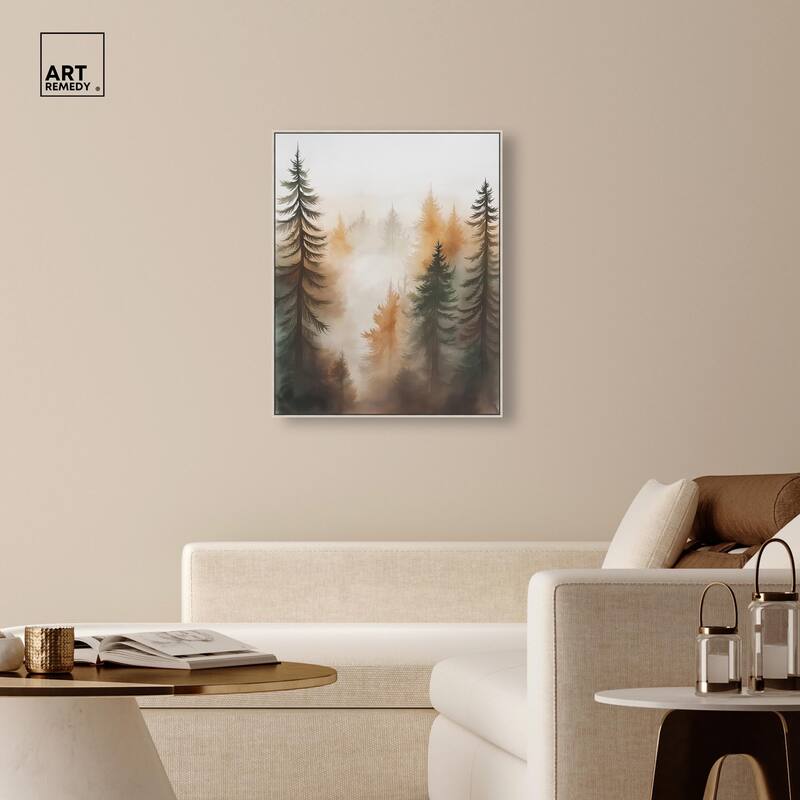 Misty Pines II Canvas by Art Remedy