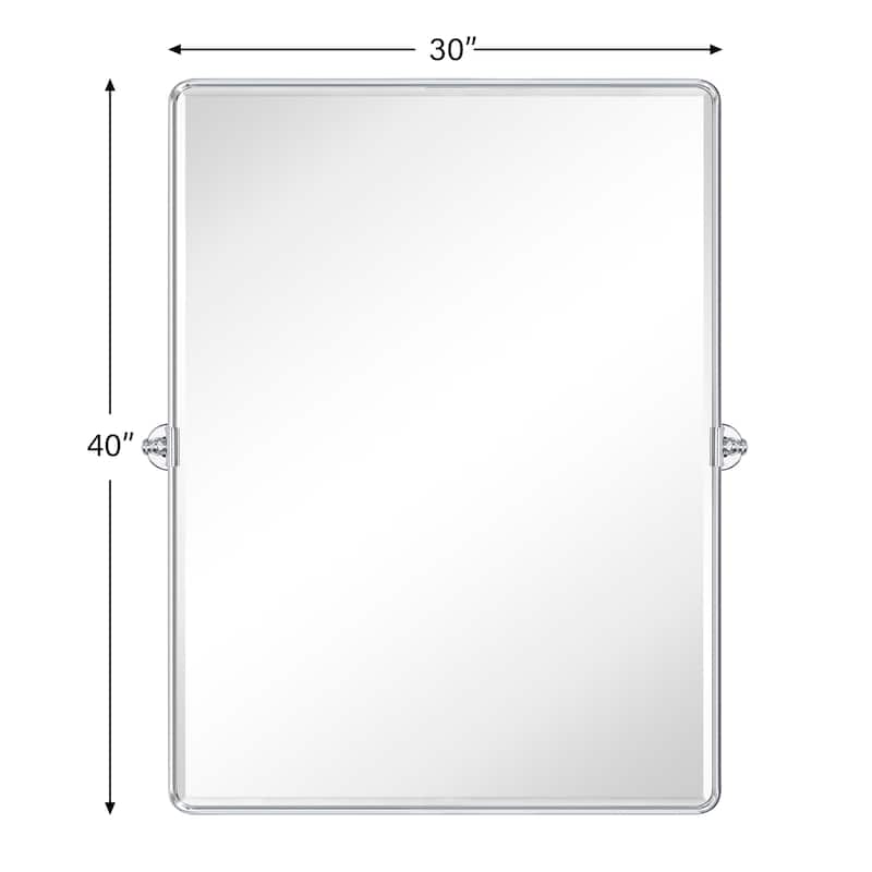 TEHOME Woodvale Rectangle Vertical Metal Wall Mirrors