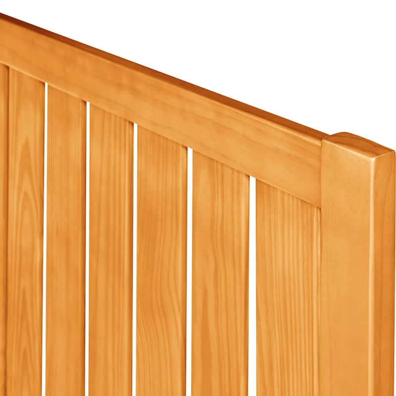 Graham Wooden Platform Bed with Slatted Headboard