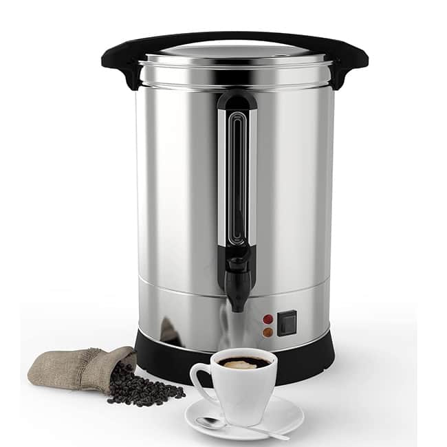 100/120 Cup Stainless Steel Coffee Urn, Ideal for Large Gatherings