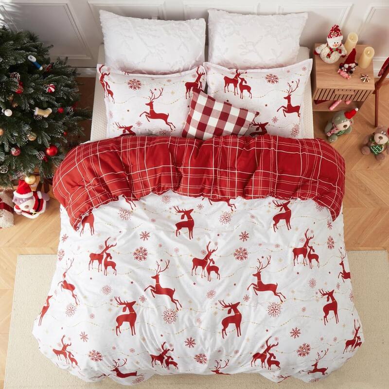 Christmas Comforter Bedding Set with Comforter and Pillow Shams