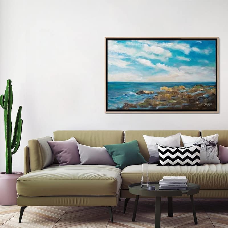 "Into the Horizon I" by Julie Derice Framed