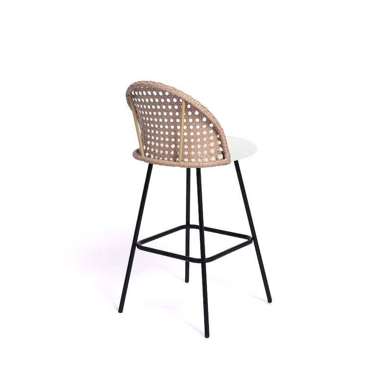 29.52"H Upholstered Bar Stools/ Counter Stools with Metal Leg Set of 4 - Set of 4