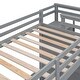 preview thumbnail 18 of 52, Twin Bunk Bed with Trundle & Storage Staircase, Grey