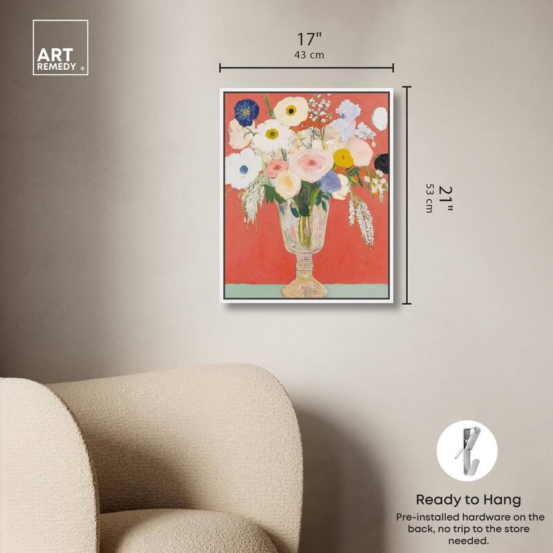 Anemones in a Vase II Canvas by Art Remedy