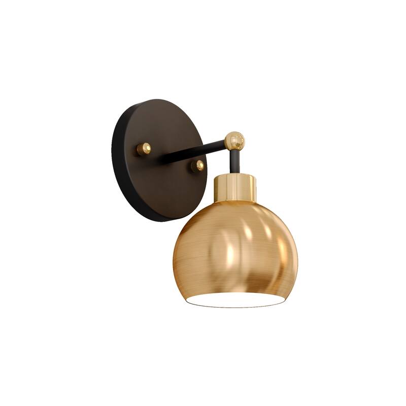 OROMA HOME Hannes 1-Light Dome Shade Dimmable Metal Bathroom Vanity Sconce
