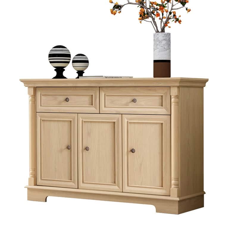 Farmhouse 47.24" Sideboard Buffet, Kitchen Storage Cabinet with 2 Drawers for Organized Home Living Solutions