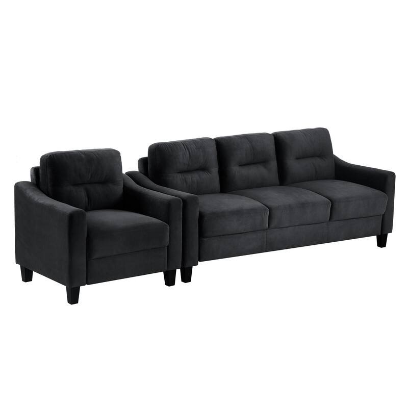 Modular Velvet Couch Comfortable Sectional Sofa with Detachable Design