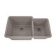 preview thumbnail 1 of 6, 32 Inch Lexicon Platinum Quartz Composite Drop-in Undermount Galaxy Concrete - 19" W x 32" L x 9.75" H Galaxy Concrete
