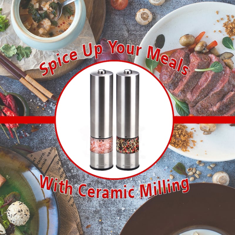 Brentwood Electric Salt and Pepper Grinders - 7'6" x 9'6"