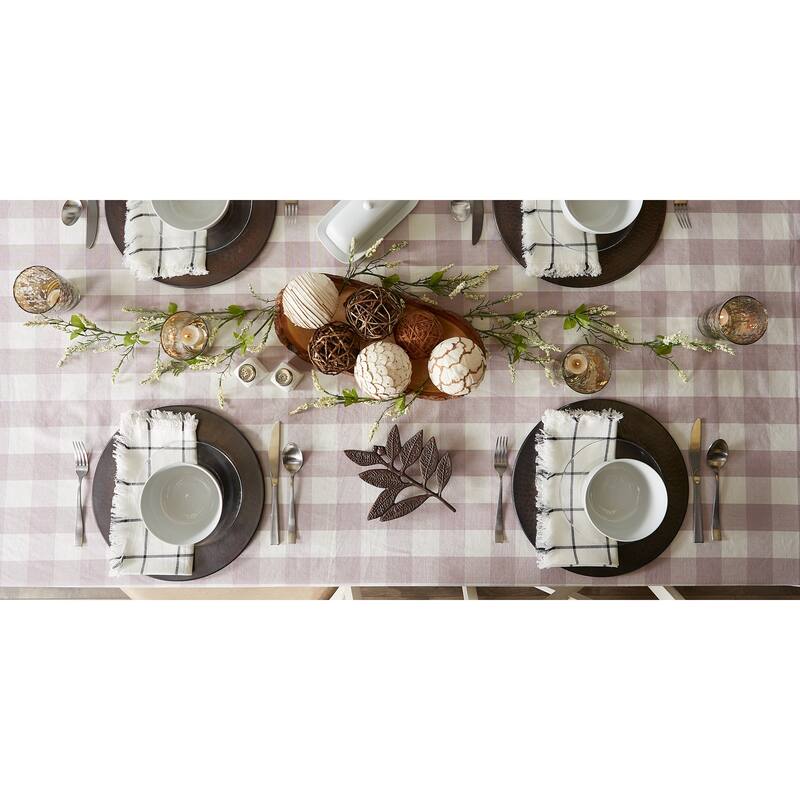 DII Stonewash Blue Buffalo Check Tablecloth