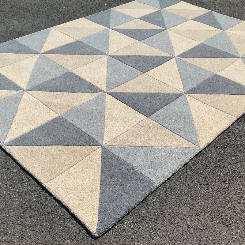HERAT ORIENTAL Hand-tufted Geometric Panel Design Wool Rug Collection