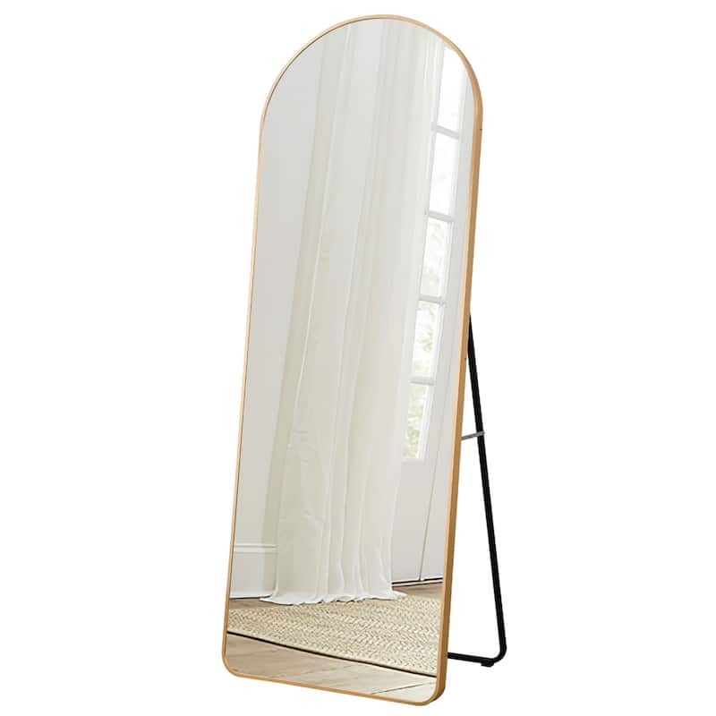 Lumioca Arch Floor & Full Length Gold Framed Wall Mirror