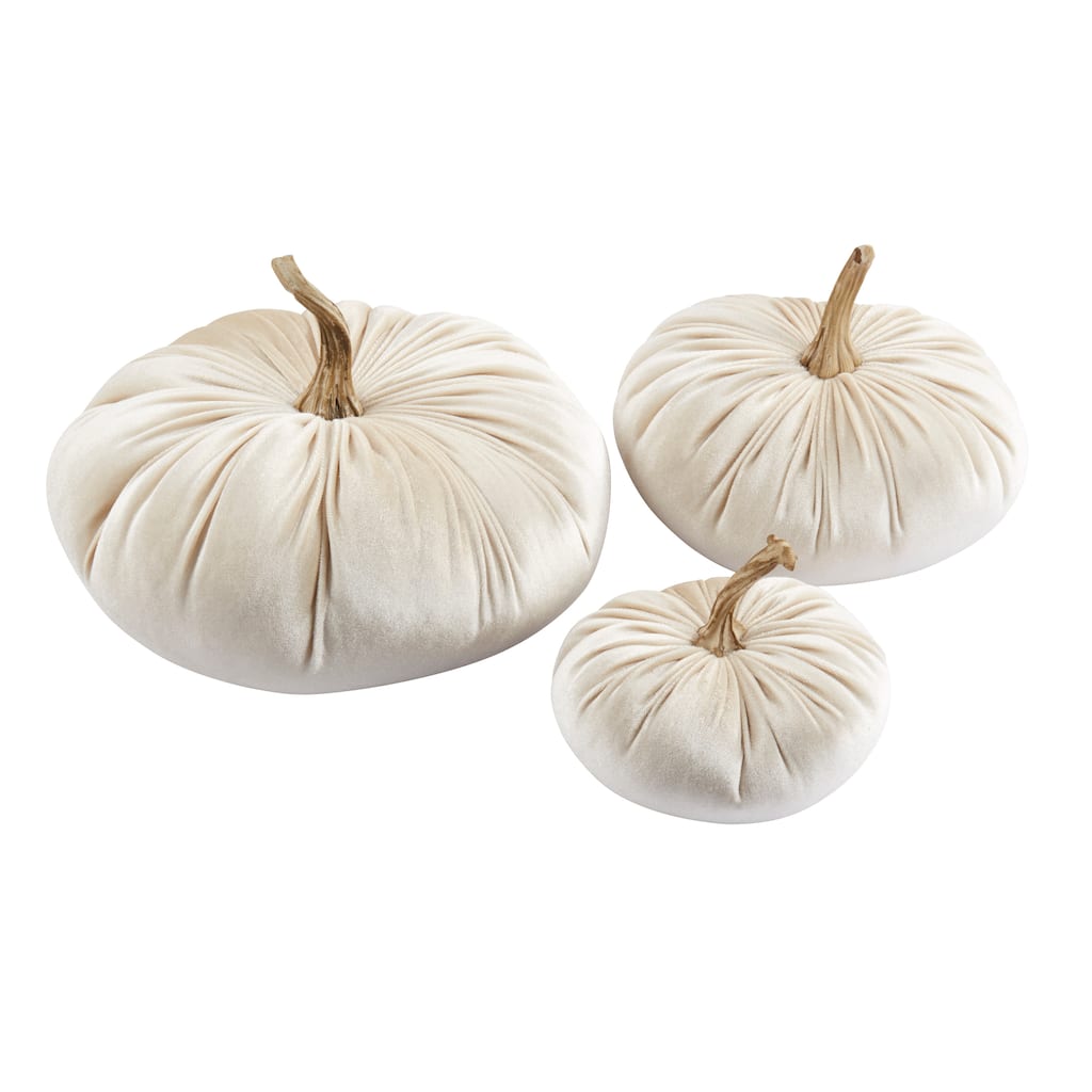 Decorative Velvet Pumpkins (Set of 6)