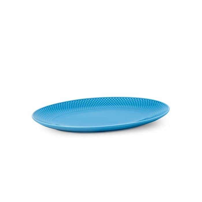 Lyngby Porcelæn Rhombe Color Oval Serving Dish, W: 11.2"