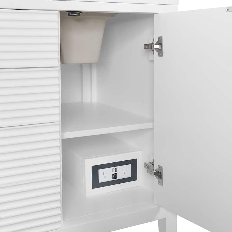 James Martin Vanities Myrrin 60" Double Vanity, Bright White