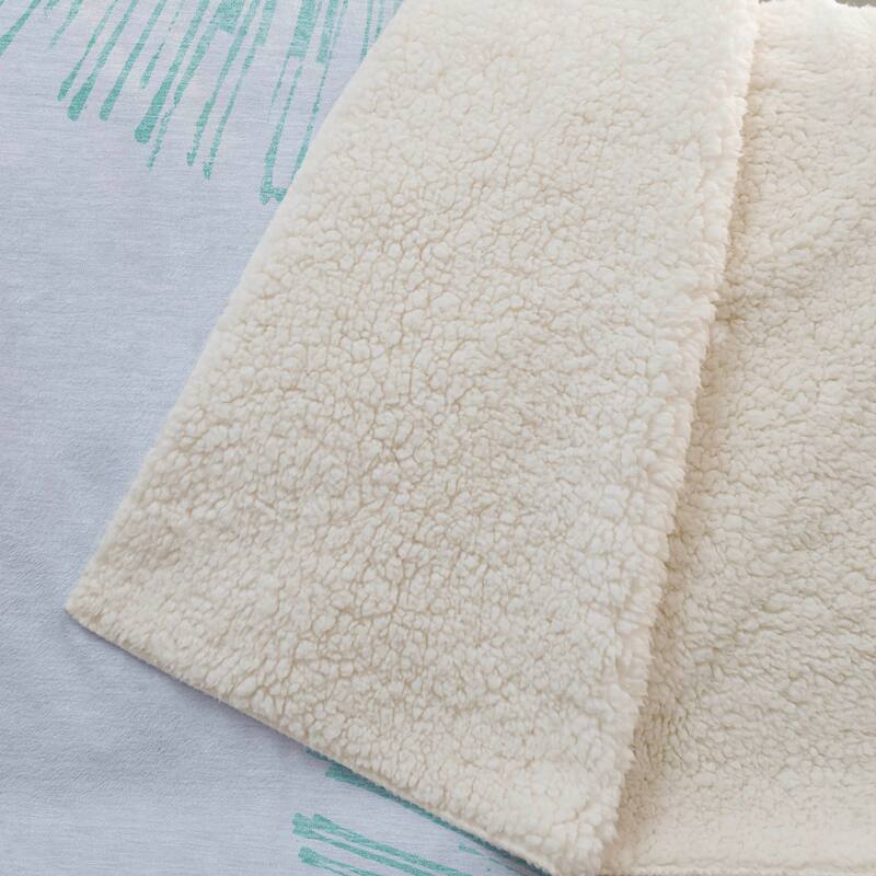 Premium Machine Washable Contemporary Burst Sherpa Throw Blanket