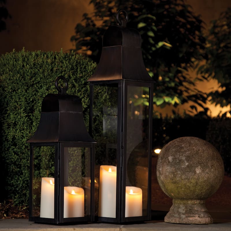 Geneva 21.5 inch Outdoor Lantern Washed Black