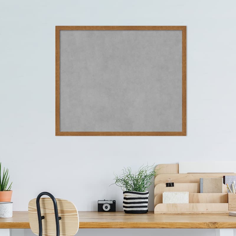 Amanti Art Carlisle Blonde Narrow Framed Magnetic Board
